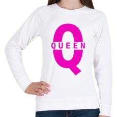 PRINTFASHION QUEEN - Női pulóver - Fehér