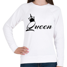 PRINTFASHION queen - Női pulóver - Fehér női pulóver, kardigán