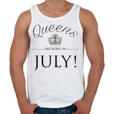PRINTFASHION Queens are born in. - Férfi atléta - Fehér
