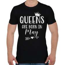 PRINTFASHION QUEENS are born in May - Férfi póló - Fekete férfi póló