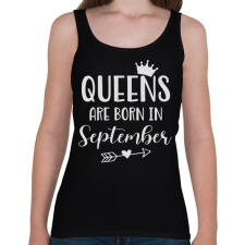 PRINTFASHION QUEENS are born in September - Női atléta - Fekete női trikó