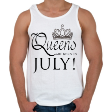 PRINTFASHION Queens - Férfi atléta - Fehér atléta, trikó