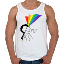 PRINTFASHION Quentin - Férfi atléta - Fehér atléta, trikó