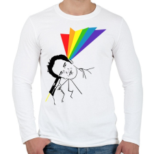 PRINTFASHION Quentin - Férfi hosszú ujjú póló - Fehér férfi póló