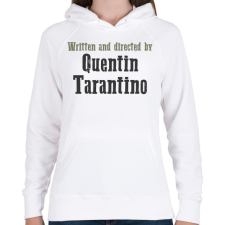 PRINTFASHION Quentin Tarantino - Női kapucnis pulóver - Fehér női pulóver, kardigán