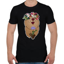 PRINTFASHION QUOKKA - Férfi póló - Fekete férfi póló