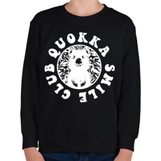 PRINTFASHION Quokka smile club - Gyerek pulóver - Fekete