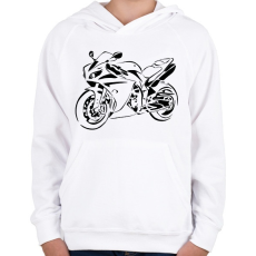 PRINTFASHION R1 - Gyerek kapucnis pulóver - Fehér
