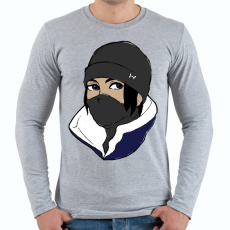 PRINTFASHION R6 Frost - Férfi hosszú ujjú póló - Sport szürke