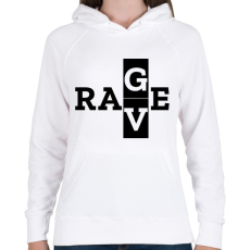 PRINTFASHION R A V/G E - Női kapucnis pulóver - Fehér