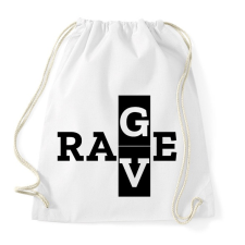 PRINTFASHION R A V/G E - Sportzsák, Tornazsák - Fehér tornazsák