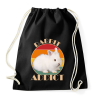 PRINTFASHION Rabbit addict - Sportzsák, Tornazsák - Fekete