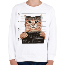 PRINTFASHION Rabosított macska - Gyerek pulóver - Fehér