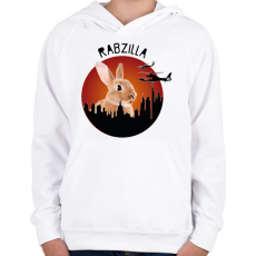 PRINTFASHION Rabzilla - Gyerek kapucnis pulóver - Fehér