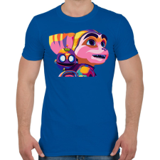 PRINTFASHION Rachet and Clank - Férfi póló - Királykék férfi póló