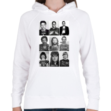 PRINTFASHION Rács mögött. - Női kapucnis pulóver - Fehér női pulóver, kardigán