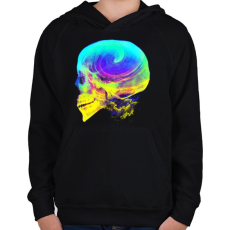 PRINTFASHION Radikális gondolatok - Gyerek kapucnis pulóver - Fekete