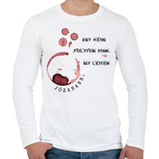 PRINTFASHION Radnóti Miklós - Péntek - Férfi hosszú ujjú póló - Fehér