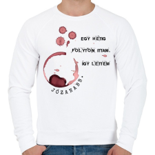 PRINTFASHION Radnóti Miklós - Péntek - Férfi pulóver - Fehér férfi pulóver, kardigán
