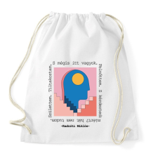 PRINTFASHION Radnóti Miklós - Születtem. Tiltakoztam. - Sportzsák, Tornazsák - Fehér tornazsák