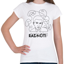 PRINTFASHION Radnóti - Vonalas arckép - Női póló - Fehér női póló