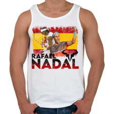 PRINTFASHION Rafael Nadal - Férfi atléta - Fehér atléta, trikó