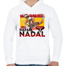 PRINTFASHION Rafael Nadal - Férfi kapucnis pulóver - Fehér