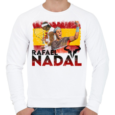 PRINTFASHION Rafael Nadal - Férfi pulóver - Fehér férfi pulóver, kardigán