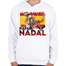 PRINTFASHION Rafael Nadal - Gyerek kapucnis pulóver - Fehér gyerek pulóver, kardigán