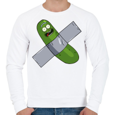 PRINTFASHION Ragasztós uborka Rick - Férfi pulóver - Fehér