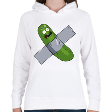 PRINTFASHION Ragasztós uborka Rick - Női kapucnis pulóver - Fehér női pulóver, kardigán