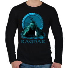 PRINTFASHION RAGNAR - Férfi hosszú ujjú póló - Fekete férfi póló