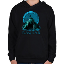 PRINTFASHION RAGNAR - Gyerek kapucnis pulóver - Fekete gyerek pulóver, kardigán
