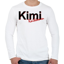 PRINTFASHION Raikkonen - Férfi hosszú ujjú póló - Fehér férfi póló