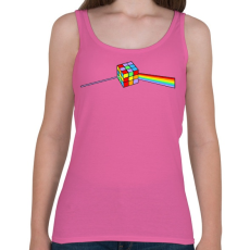 PRINTFASHION Rainbow cube - Női atléta - Rózsaszín