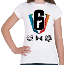 PRINTFASHION Rainbow Six - Női póló - Fehér női póló