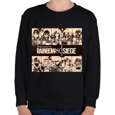 PRINTFASHION Rainbow six siege - Gyerek pulóver - Fekete