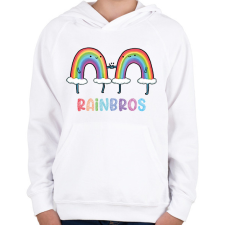 PRINTFASHION RainBros - Gyerek kapucnis pulóver - Fehér gyerek pulóver, kardigán