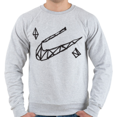 PRINTFASHION rajzolNIKEll.fekete - Férfi pulóver - Sport szürke