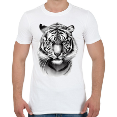PRINTFASHION Rajzolt tigris  - Férfi póló - Fehér
