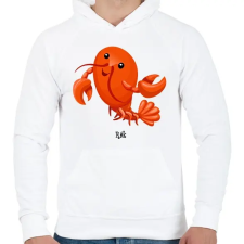 PRINTFASHION Rák - Férfi kapucnis pulóver - Fehér férfi pulóver, kardigán