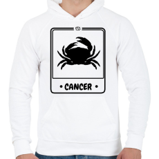 PRINTFASHION rák - Férfi kapucnis pulóver - Fehér