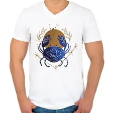 PRINTFASHION Rák - Férfi V-nyakú póló - Fehér férfi póló