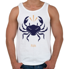 PRINTFASHION Rák minta - Férfi atléta - Fehér