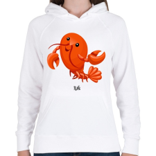 PRINTFASHION Rák - Női kapucnis pulóver - Fehér női pulóver, kardigán