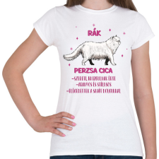 PRINTFASHION Rák - Perzsa cica - Női póló - Fehér női póló