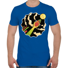 PRINTFASHION Rakéta - Férfi póló - Királykék férfi póló