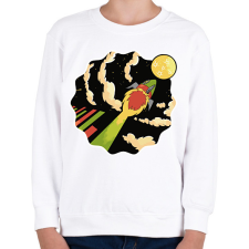 PRINTFASHION Rakéta - Gyerek pulóver - Fehér gyerek pulóver, kardigán