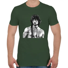 PRINTFASHION Rambo - Férfi póló - Katonazöld férfi póló