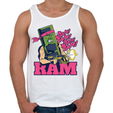 PRINTFASHION Rambo RAM - Férfi atléta - Fehér atléta, trikó